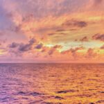 夕日と海の景色