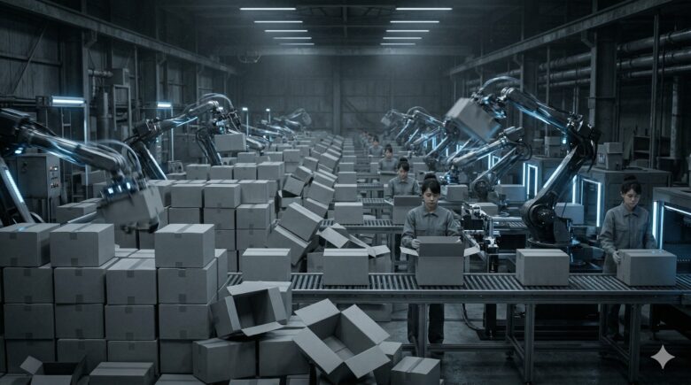 AIによって量産される空虚なコピー手法のイメージ