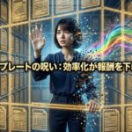 テンプレートという檻に閉じ込められ個性を失う発信者のイメージ