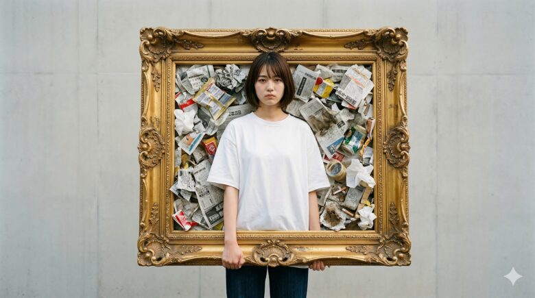 中身のない表面的な模倣のメタファー