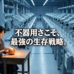 AIの完璧な量産品と人間の不器用な手仕事の対比