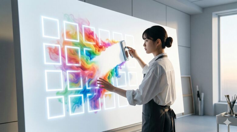 テンプレートの枠に収めるために真実の価値を捨てるイメージ