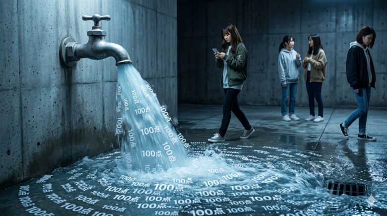 溢れかえり、価値を失った「有益な情報」のメタファー。